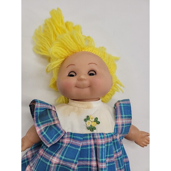 Sweet BABY DOLL with Yellow Hair Dress Sleep Eyes 9" CEAN TOYS - Picture 14 of 16